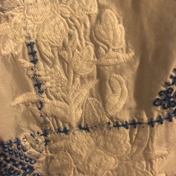 Johnny Was beautiful lightweight white and blue sleeveless blouse‎ size XS - Picture 11 of 16